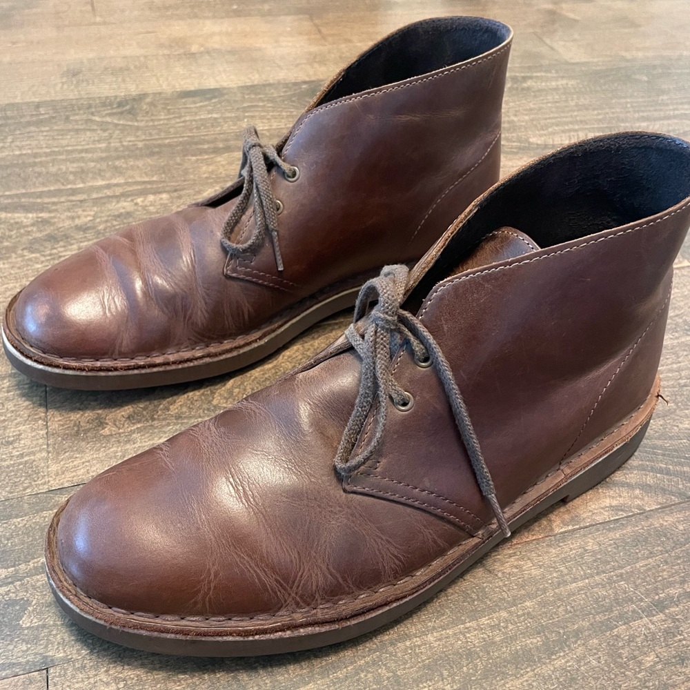Clark’s Men’s Bushacre Brown Chukka Boots Size 10